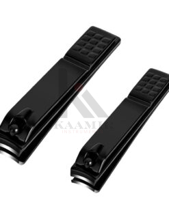 Nail Clippers Set, Sharp Stainless Steel Fingernail Clipper & Toenail Clippers, Black Nail Cutter, Large and Small 2 Piece Set. Large/Small