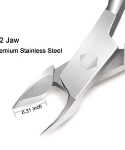 6 Packs Cuticle Trimmer with Pusher - Professional Stainless Steel Cuticle Nippers Cutter Clippers and Cuticle Remover Manicure Tools for Fingernails Toenails (silver) Silver